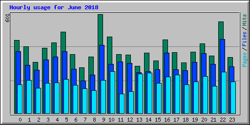 Hourly usage for June 2018