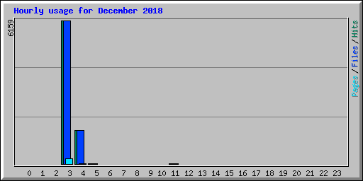 Hourly usage for December 2018